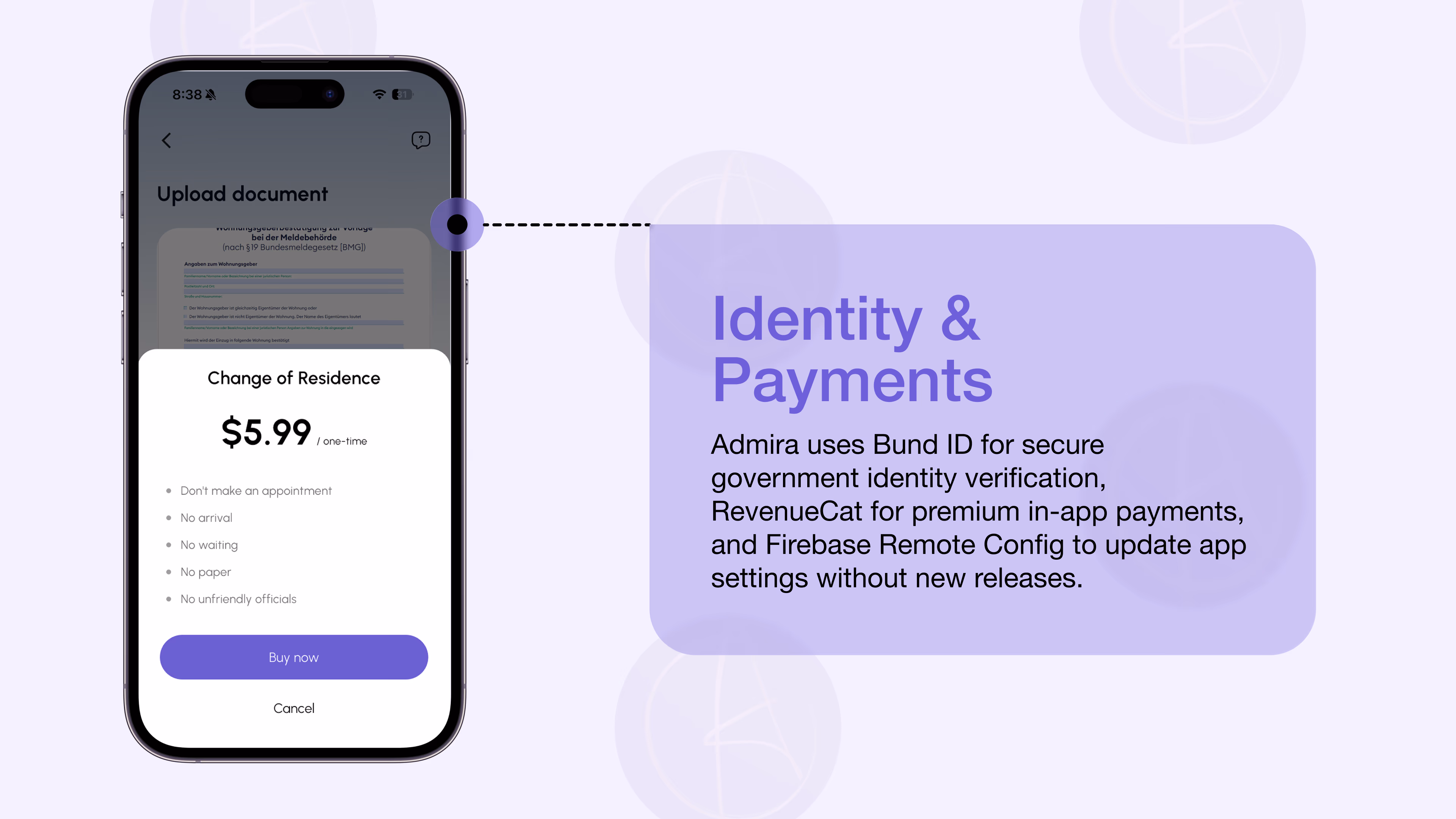 Admira — Mobile app interface, a case study by Codeable