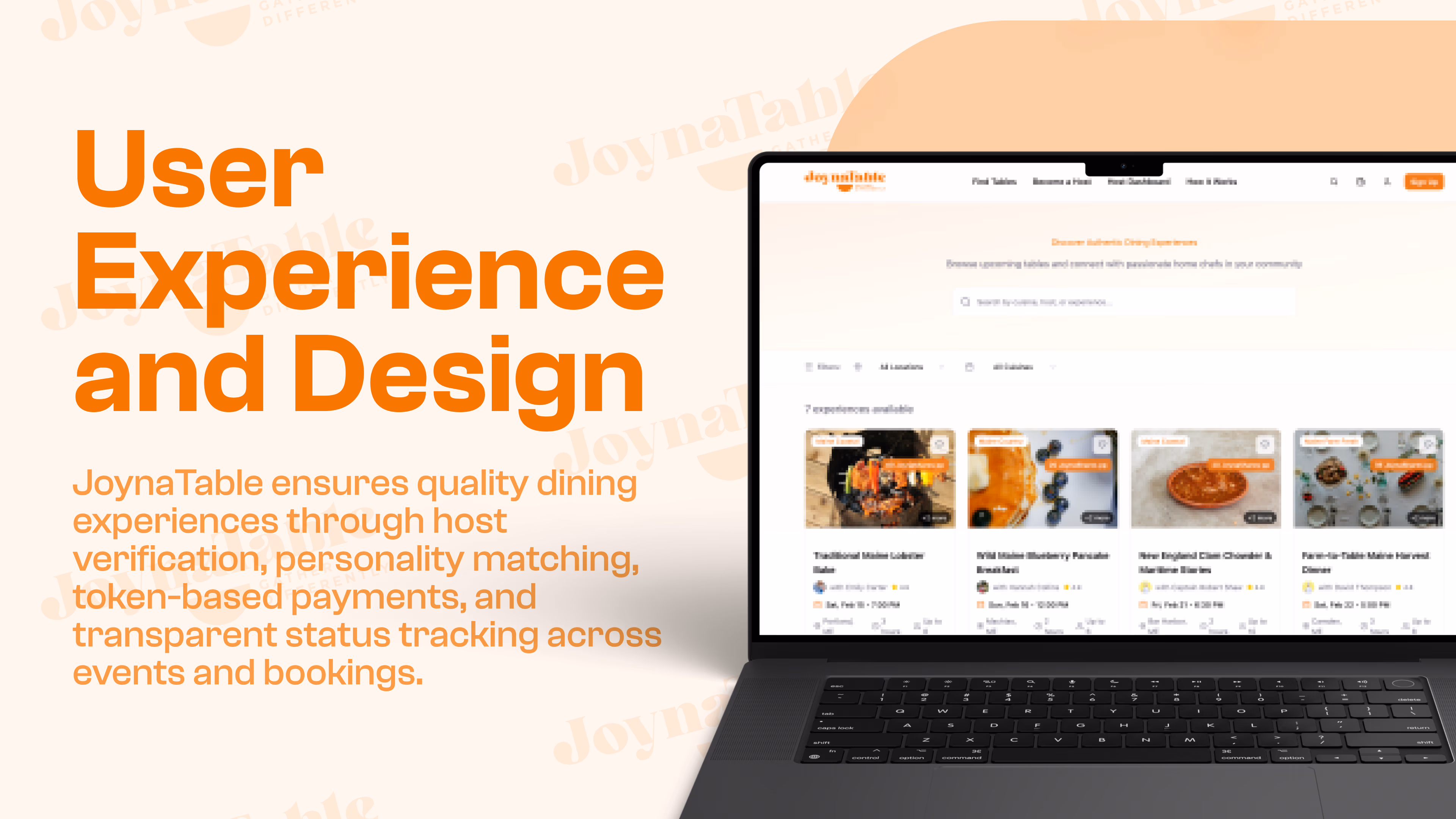 JoynaTable — Web app interface, a case study by Codeable