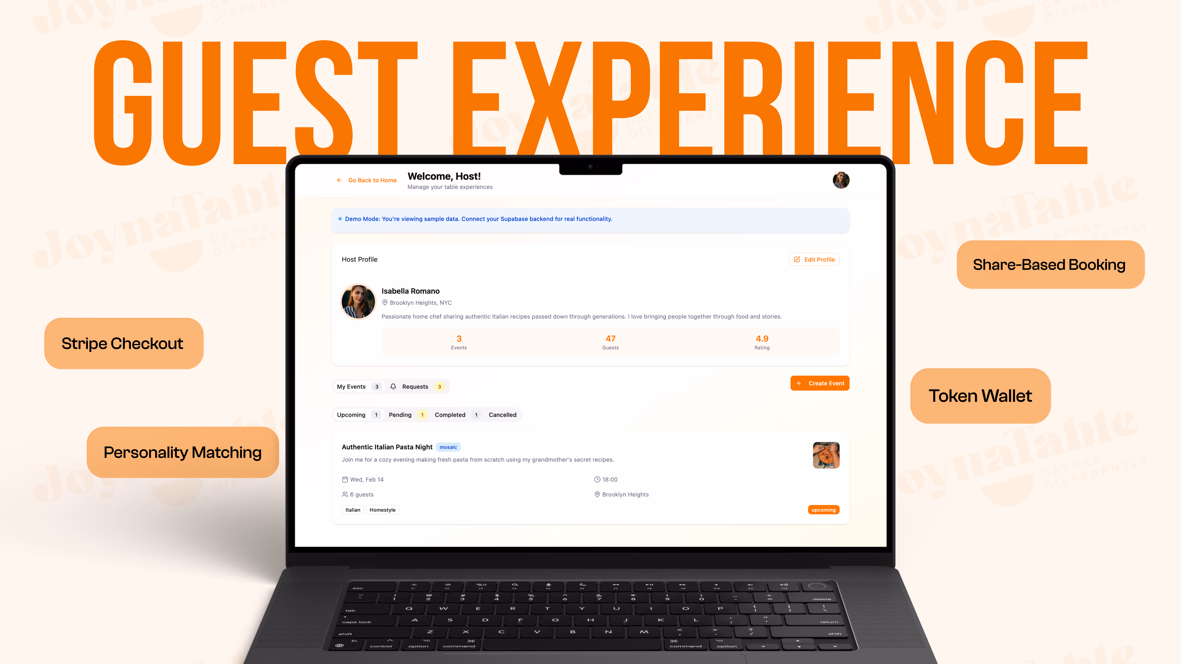 JoynaTable — Web app interface, a case study by Codeable