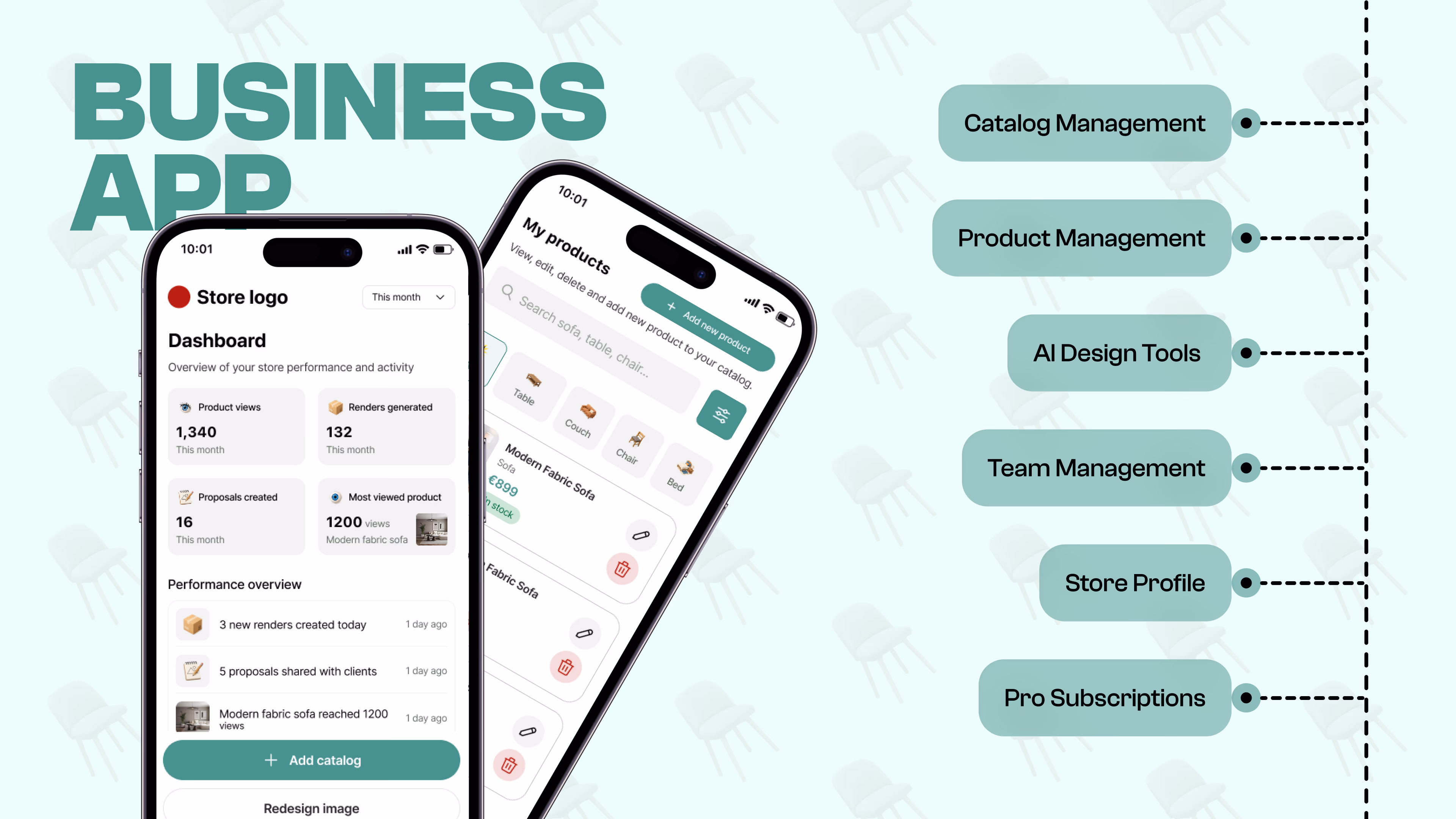 Muebly — Mobile app interface, a case study by Codeable