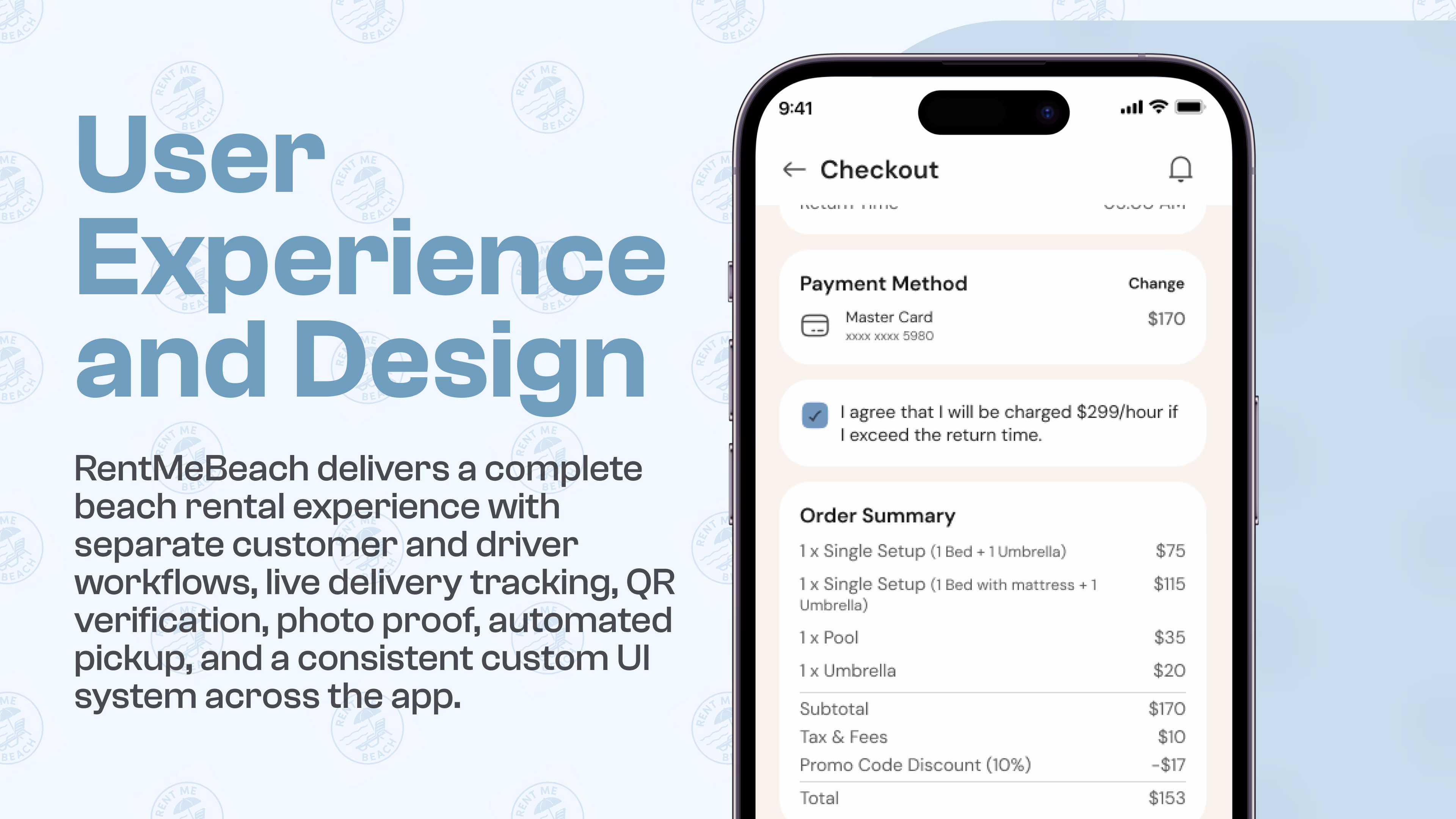 RentMeBeach — Mobile app interface, a case study by Codeable