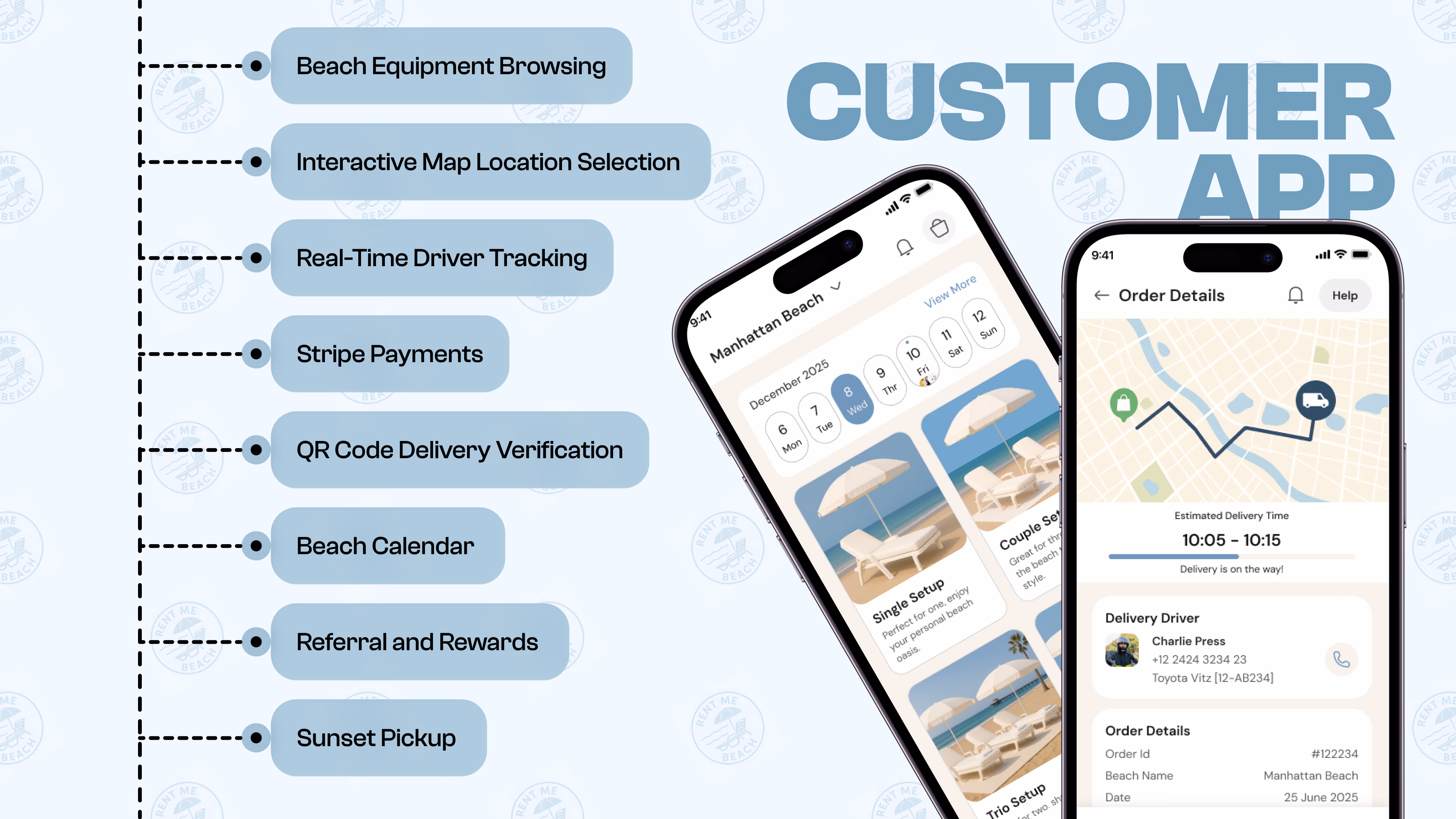 RentMeBeach — Mobile app interface, a case study by Codeable