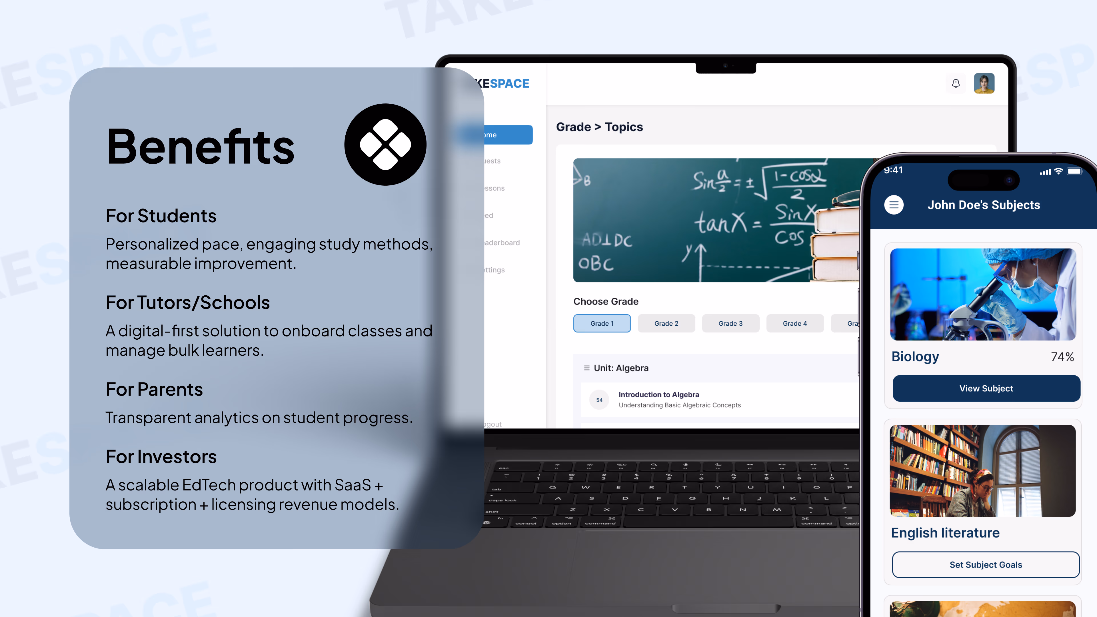 TakeSpace — Web app interface, a case study by Codeable