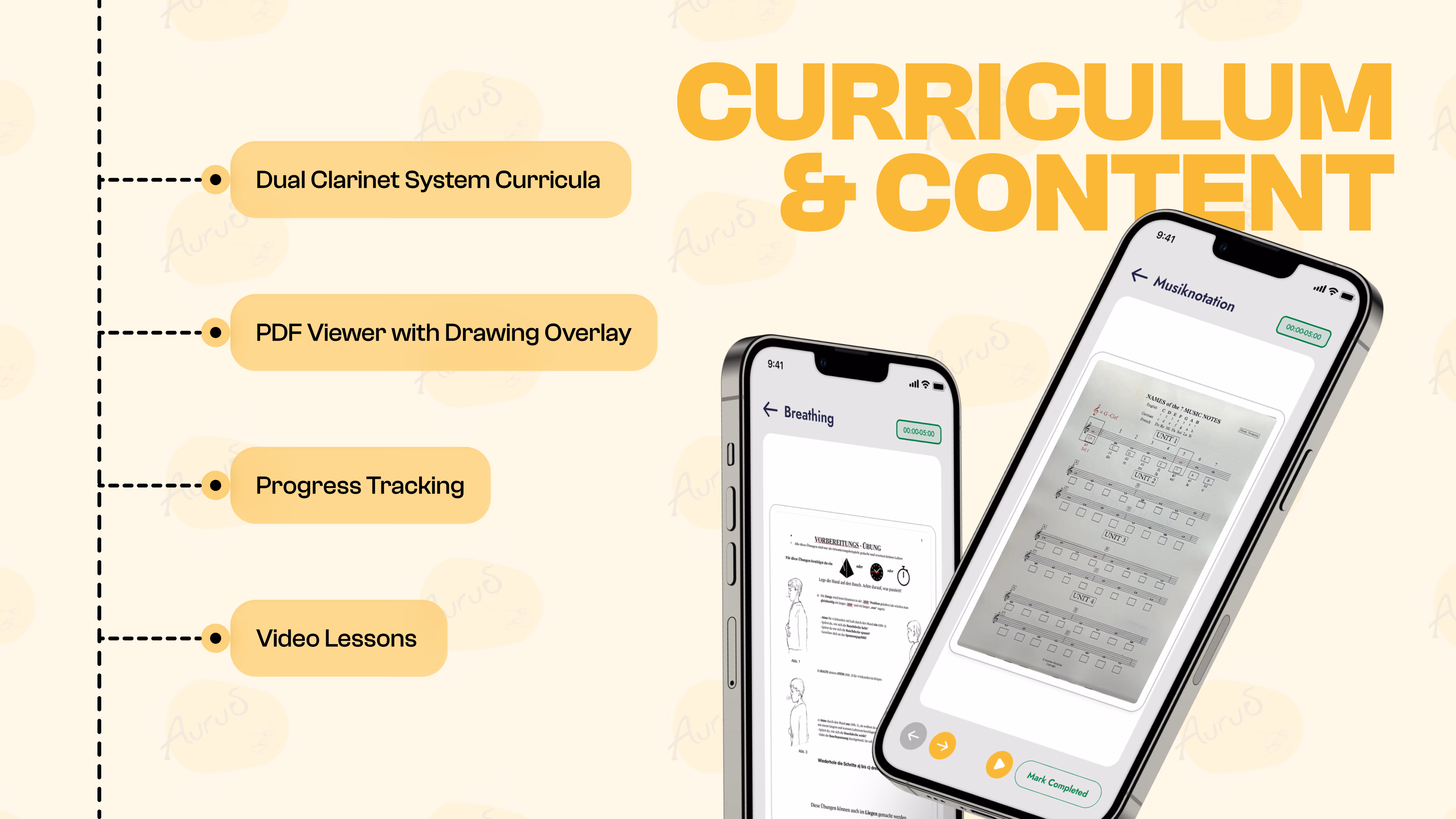Aurus — Mobile app interface, a case study by Codeable