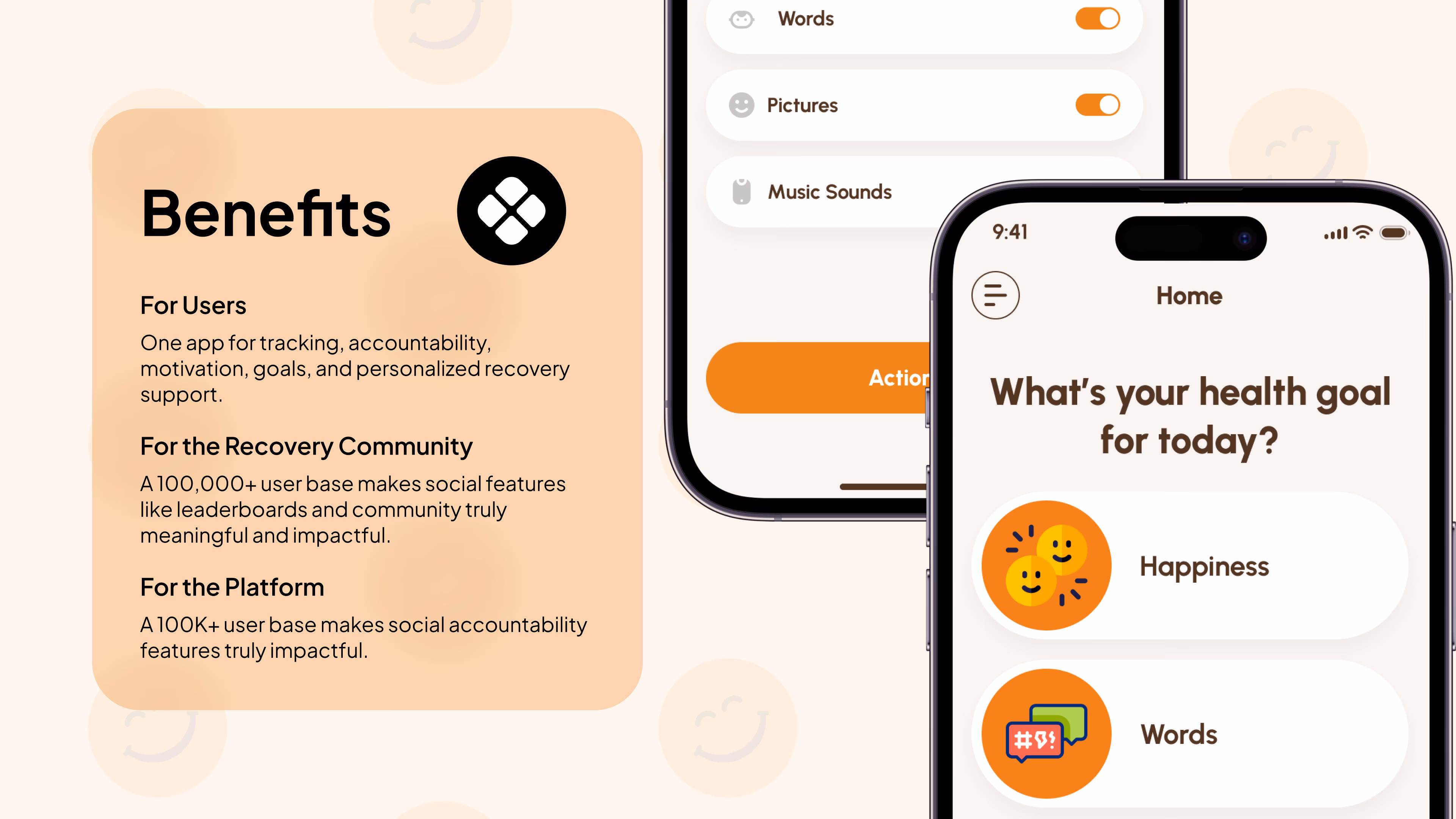 Manifesting Bliss — Mobile app interface, a case study by Codeable